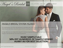 Tablet Screenshot of angelsbridalwedding.com